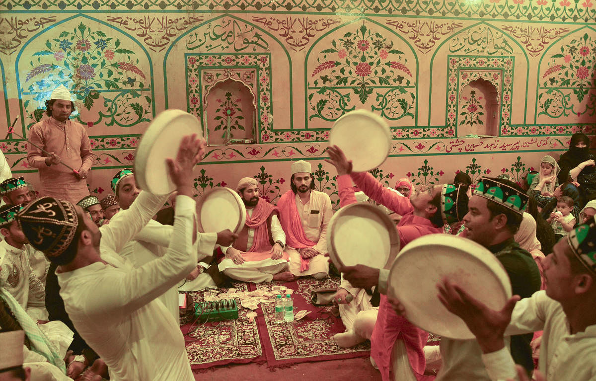 Devotees perform 'Qawwali', a Sufi Islamic devotional music at Khwaja Moinuddin Chishti Dargah in Ajmer, Saturday, June 15, 2019. PTI