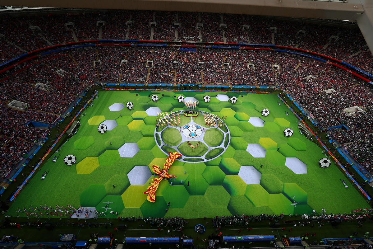 World Cup - Group A - Russia vs Saudi Arabia : General view during the opening ceremony in Luzhniki Stadium, Moscow, Russia. REUTERS