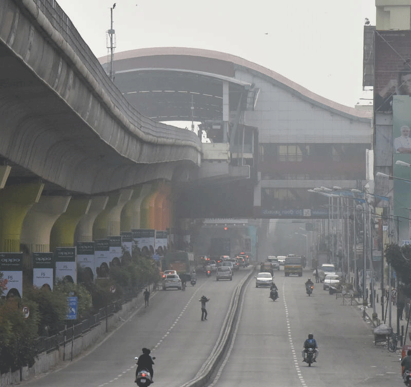 A view of MG Road in the year 2017