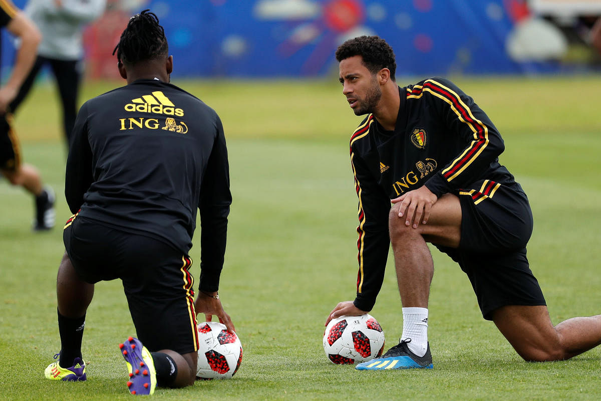 Belgium's Mousa Dembele during training. Reuters