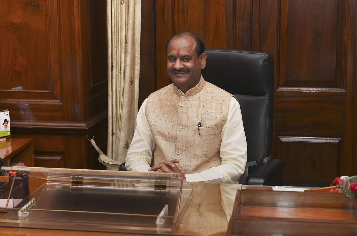 Newly-elected Speaker for 17th Lok Sabha Om Birla takes charge at his office at Parliament, in New Delhi, Wednesday, June 19, 2019. PTI