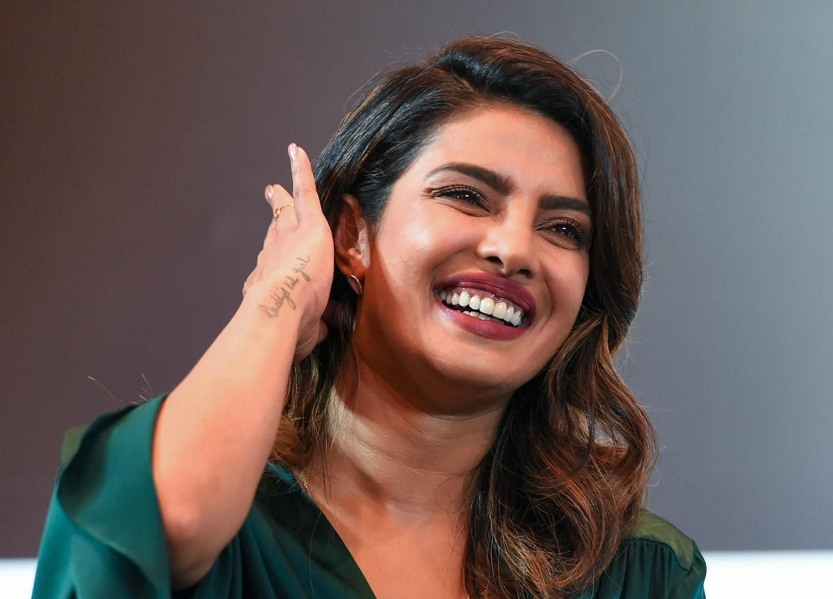 Bollywood actor Priyanka Chopra during an FLO talk on 'Challenging the Status Quo and Forging New Paths' in New Delhi on Monday. PTI Photo