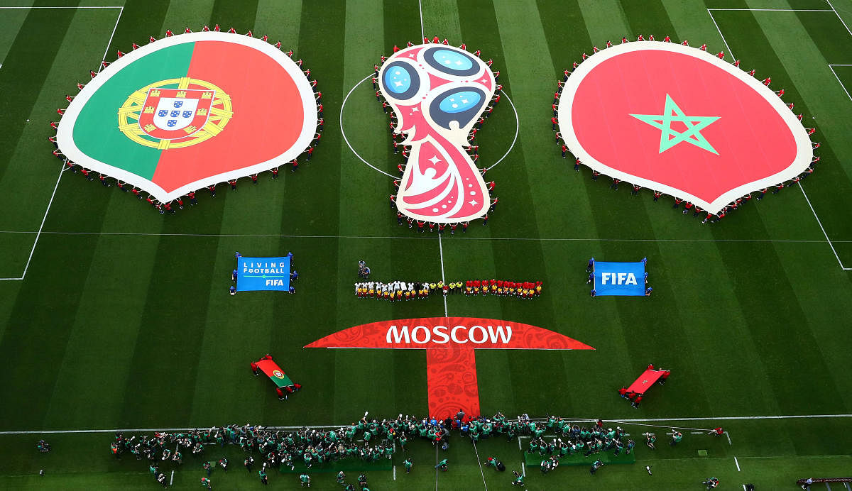 Soccer Football - World Cup - Group B - Portugal vs Morocco - Luzhniki Stadium, Moscow, Russia - June 20, 2018 General view before the match REUTERS