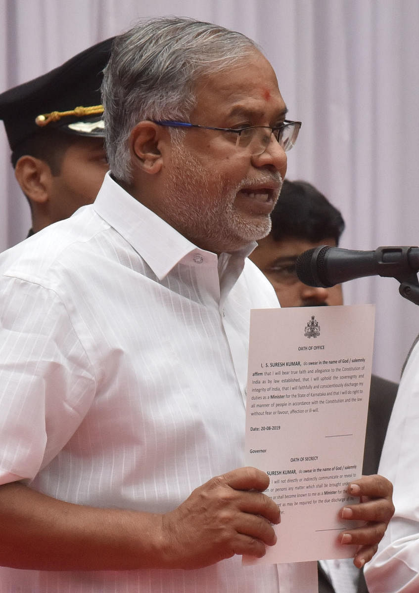 S Suresh Kumar takes oath as a minister