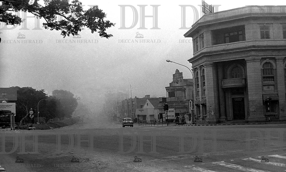 MG Road on a foggy morning (1978)