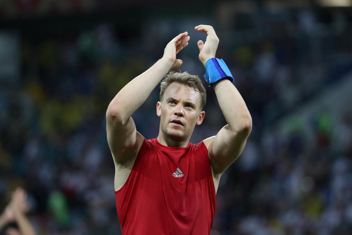 World Cup - Group F - Germany vs Sweden - Fisht Stadium, Sochi, Russia - June 23, 2018 Germany's Manuel Neuer celebrates at the end of the match. Reuters
