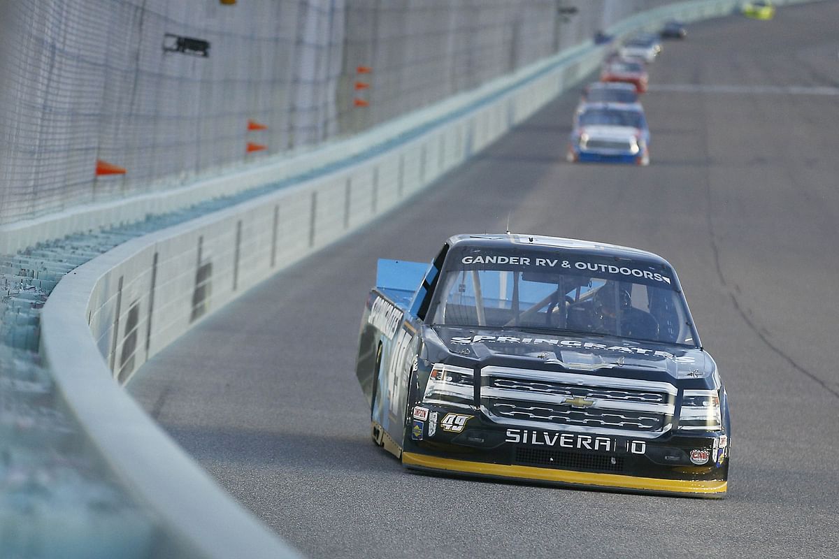 Ray Ciccarelli, driver of the #49 CMI Motorsports Chevrolet, races during the NASCAR Gander RV & Outdoors Truck Series Baptist Health 200 at Homestead-Miami Speedway on June 13, 2020 in Homestead, Florida. Credits: AFP Photo