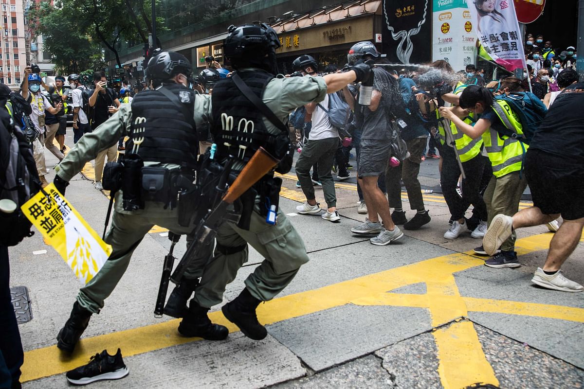Under the security law, however, Beijing has given itself wide latitude to interfere in Hong Kong’s legal affairs. The legislation will install in Hong Kong a formidable network of security forces controlled by Beijing, including a national security agency, a national security committee and a special prosecutorial office. Credit: AFP Photo