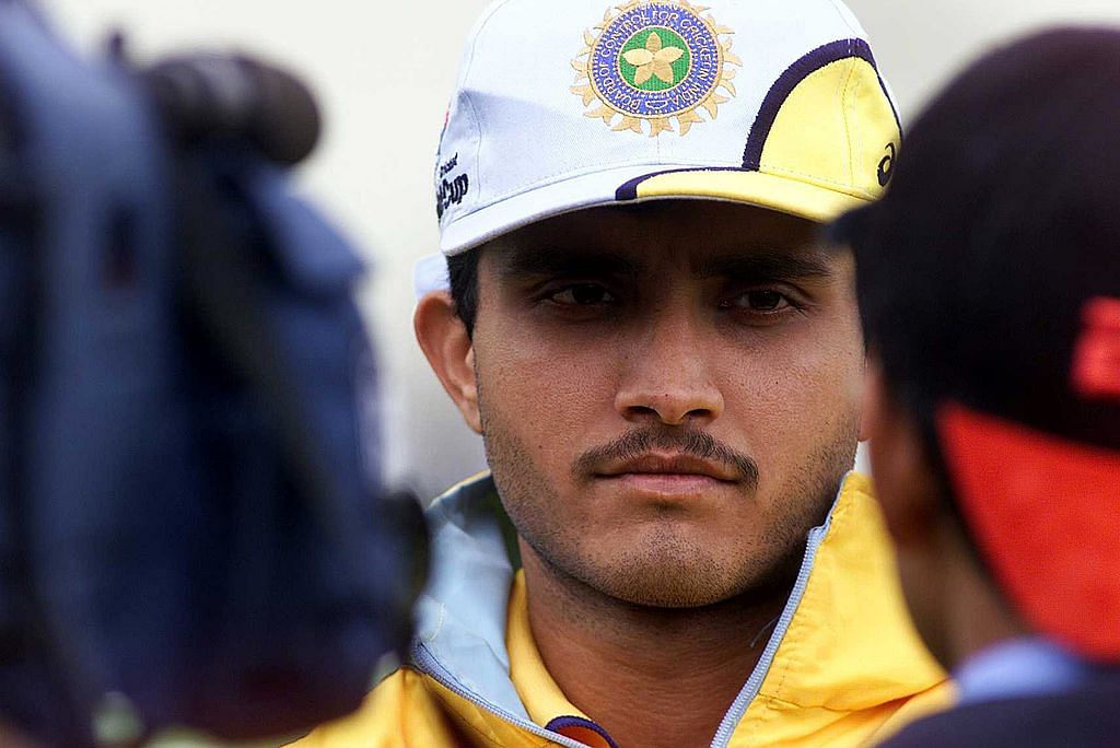 Sourav Ganguly talks to the press during Indian nets before tomorrow cricket world cup match against England at Edgbaston, Birmingham Mandatory Credit: Allsport/ALLSPORT via Getty Images