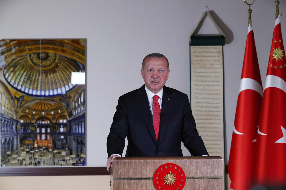 There has been more religious activity inside the museum in recent years -- Turkish President Recep Tayyip Erdogan recited the first verse of the Koran in 2018. Reuters
