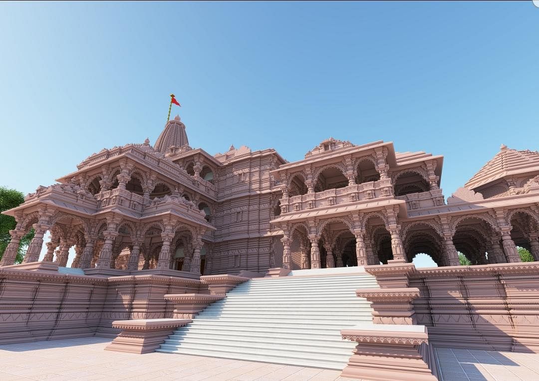 Chandrakant Sompura said designing the Ram temple was an uphill task 30 years back, as he had to prepare drawings using his footsteps as the unit of measurement. Credit: Twitter/ShriRamTeerth