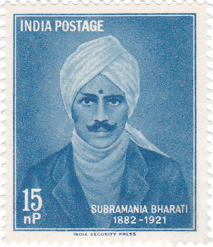 Chinnaswami Subramania Bharathi was an activist, journalist, independece activist and popularly known for being a revolutionary poet who wrote patriotic songs that kindered many a spirit. Credit: Wikimedia Commons