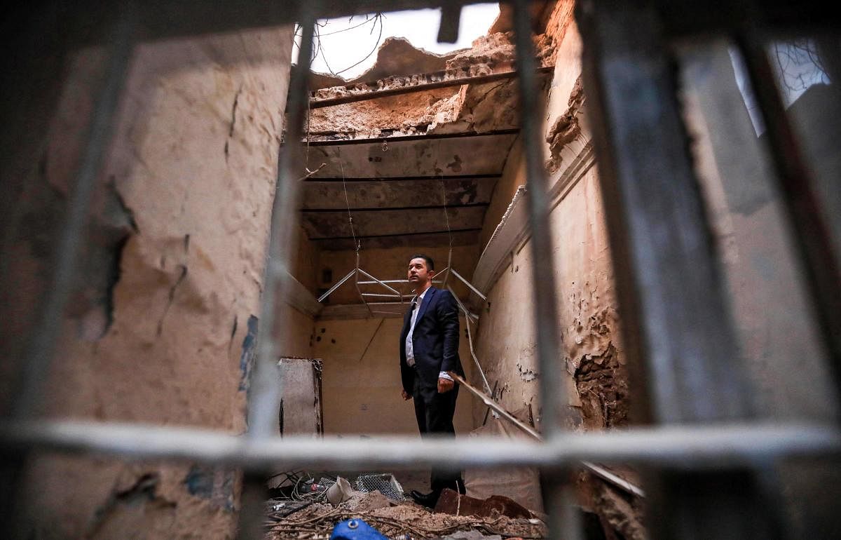 Ranj Abderrahman Cohen, an Iraqi Kurdish Jewish man, stands at a ruined Jewish synagogue in Arbil, the capital of the autonomous Kurdish region of northern Iraq, on July 5, 2020. Jews were historically Iraq's second-largest religious sect, comprising 40% of Baghdad's population according to a 1917 census. But since the creation of Israel in 1948, regional tensions skyrocketed and anti-Semitic campaigns took hold, pushing most of Iraq's Jews to flee. Credit: AFP Photo