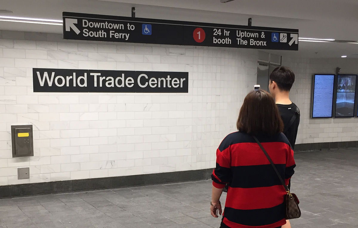 The World Trade Center - Cortlandt Street subway station is seen in New York. Credit: AFP Photo
