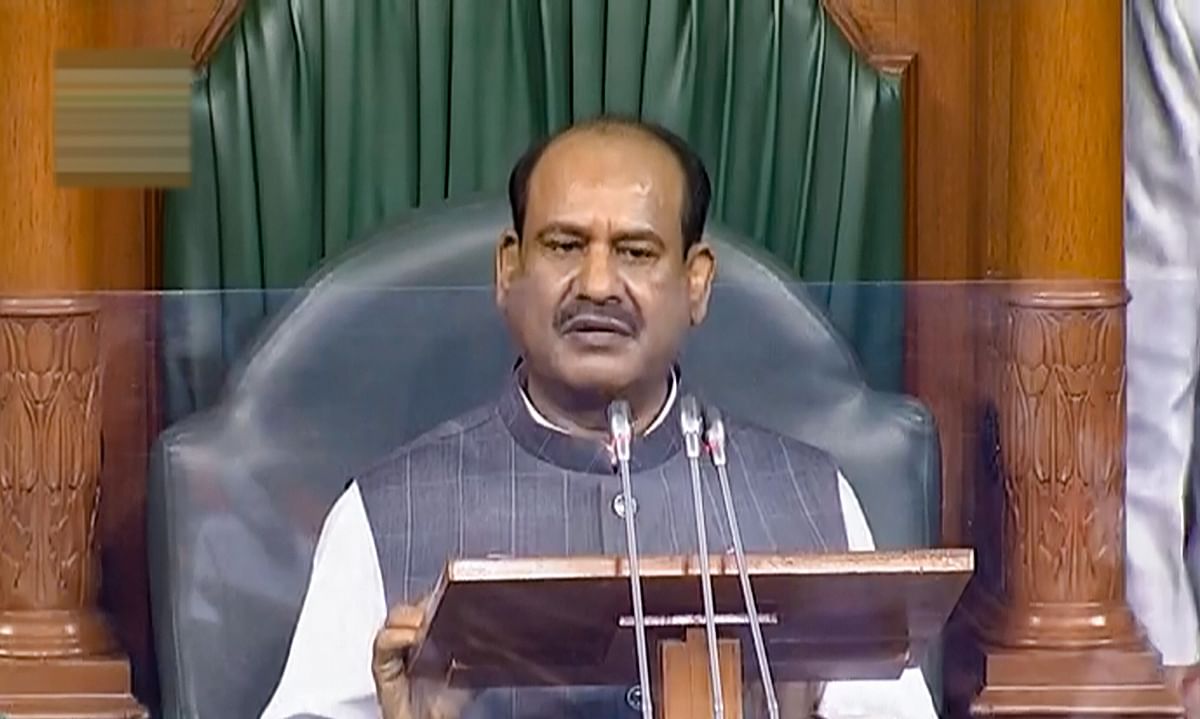 The front seats on the right of the Speaker's podium were occupied by Prime Minister Narendra Modi sitting on a seat marked as number one, Defence Minister Rajnath Singh on seat number two and Agriculture Minister Narendra Singh Tomar on seat number three. Credit: PTI