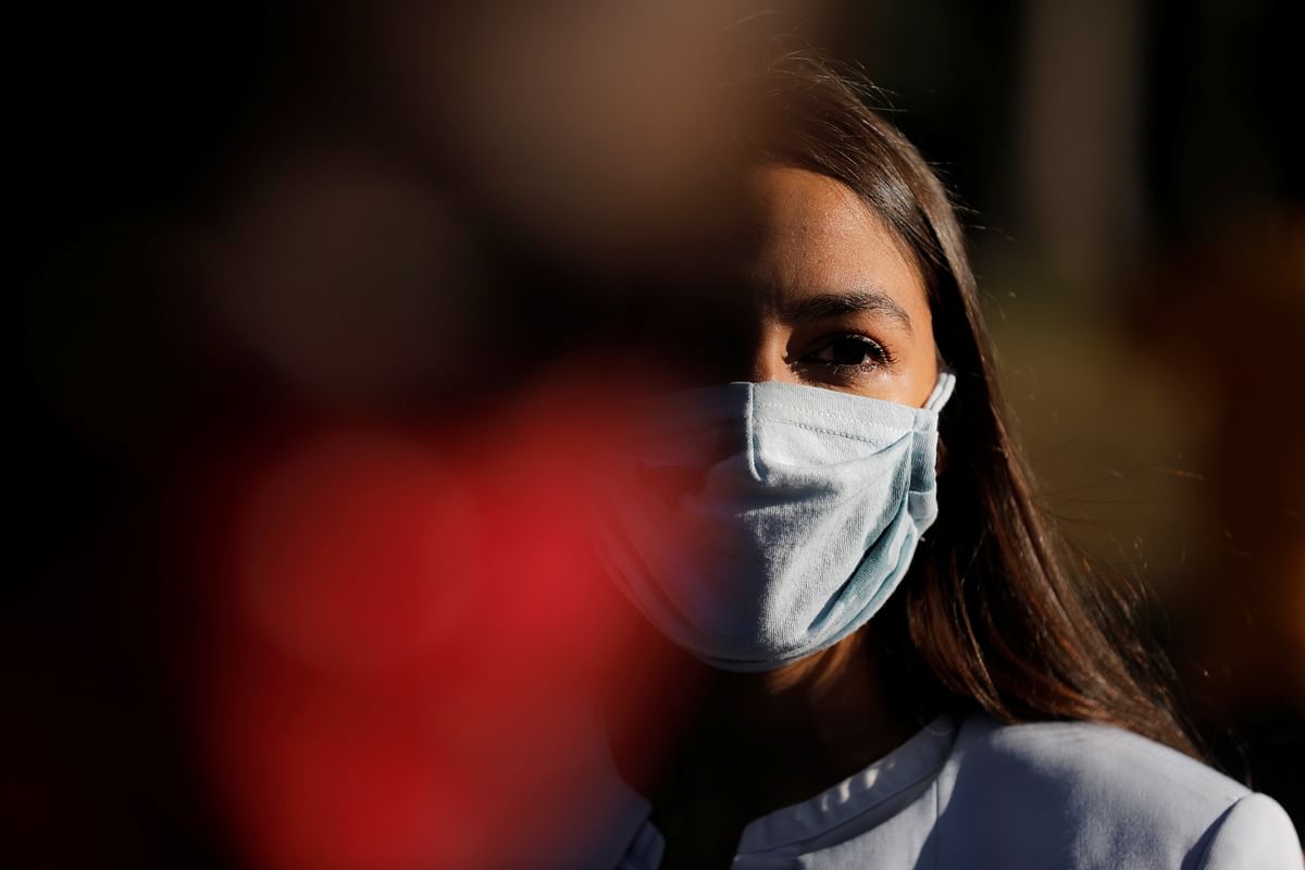 Congresswoman Alexandria Ocasio-Cortez is seen at a census outreach event ahead of the census deadline in The Bronx, New York City, US. Reuters
