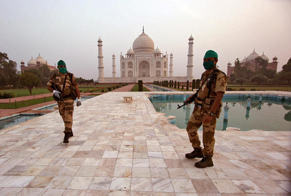 The world-famous white marble mausoleum in the city of Agra south of New Delhi is India's most popular tourist site. It usually draws seven million visitors a year, but has been closed since March.  Officials say that when it reopens, strict social distancing rules will be imposed and daily visitor numbers will be capped at 5,000 -- a quarter the normal rate. Tickets can only be bought online. Credit: Reuters Photo