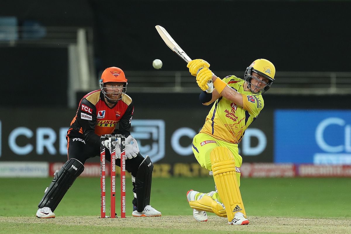 Sam Curran of Chennai Superkings during match 14 of season 13 of the Dream 11 Indian Premier League (IPL) between the Chennai Super Kings and the Sunrisers Hyderabad. Credit: IPL official website (www.iplt20.com)