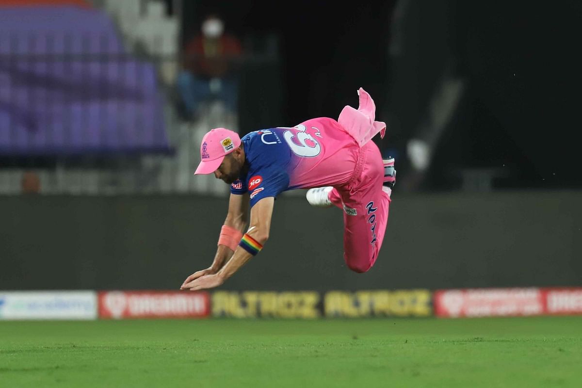 Andrew Tye of Rajasthan Royals in action while fielding. Credit:iplt20.com/BCCI