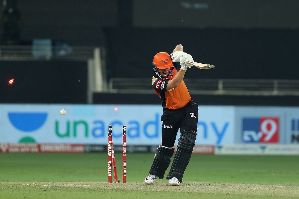 Jonny Bairstow of Sunrisers Hyderabad is bowled by Jofra Archer of Rajasthan Royals during the match. Credit: iplt20.com/BCCI