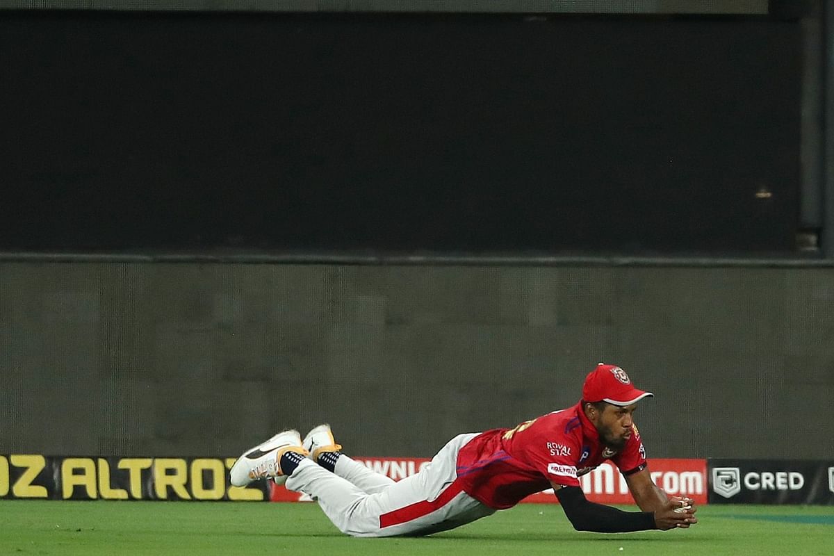 Chris Jordan of Kings XI Punjab takes the catch.  Credit: Iplt20.com/BCCI: