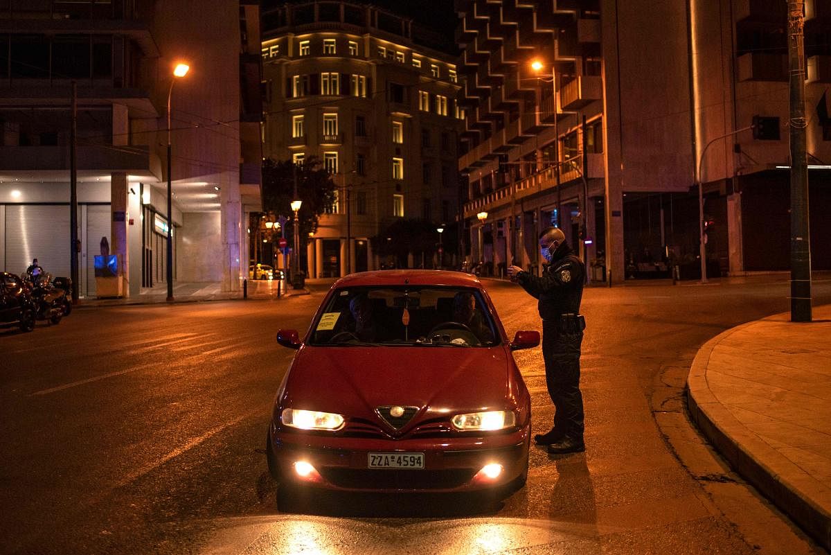 Greek Prime Minister Kyriakos Mitsotakis on October 23 declared a night curfew in Athens, Thessaloniki and other areas to curb the spread of the novel coronavirus. Credit: AFP Photo