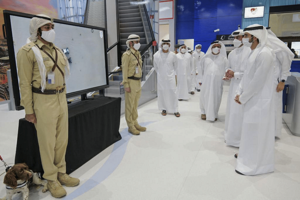 Earlier this week, under the watch of Dubai's Crown Prince Sheikh Hamdan bin Mohammed, the city's police used facial recognition in a simulated scenario to identify gunmen launching an attack on a metro station. Credit: AFP Photo