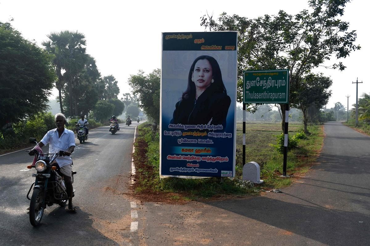 Thulasendrapuram, located about 320 km south of Chennai, is where Harris's maternal grandfather was born more than a century ago. Credit: AFP Photo