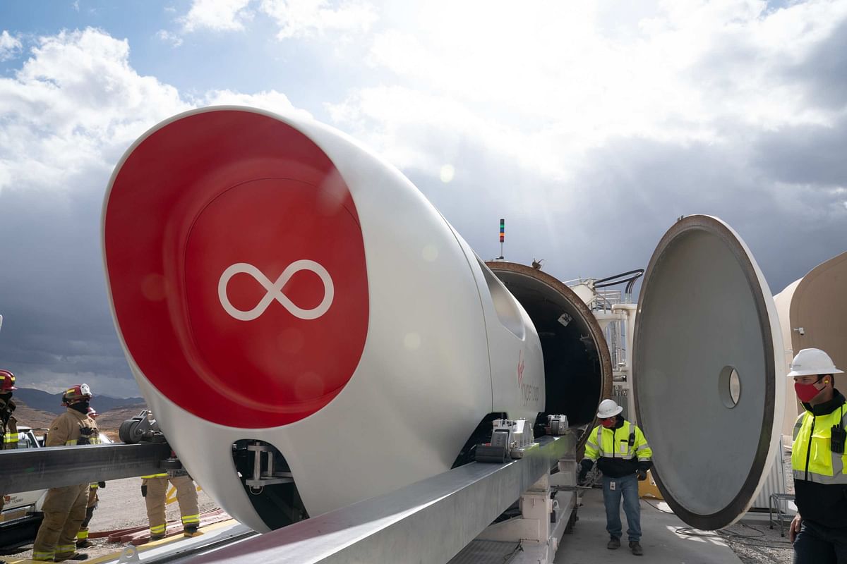 Virgin Hyperloop hosts first pssenger ride on new transport system