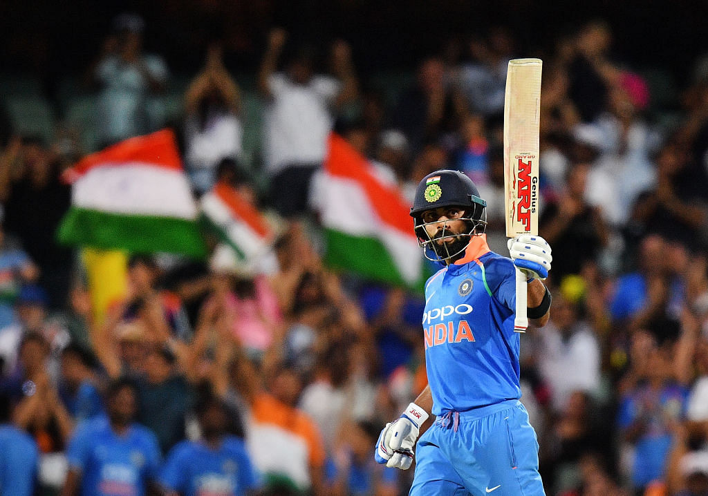 It was 2019. India trailed 0-1 in the three-match ODI series in Australia. The second ODI in Adelaide was a must-win for the Men in Blue but Australia were in the mood to seal the series and posted 298. It was a huge score in those conditions where the boundaries are big and the pitches are fast when batting first. India, however, had one of the greatest chasers in limited-overs cricket at their disposal and Virat Kohli rose to the occasion. Kohli's innings of 104 off 112 balls was filled with singles and doubles, a hallmark of his batting style. Later, M S Dhoni's unbeaten 55 sealed a chase that is considered one of the finest pursuits ever in ODI cricket. Credit: Getty Images