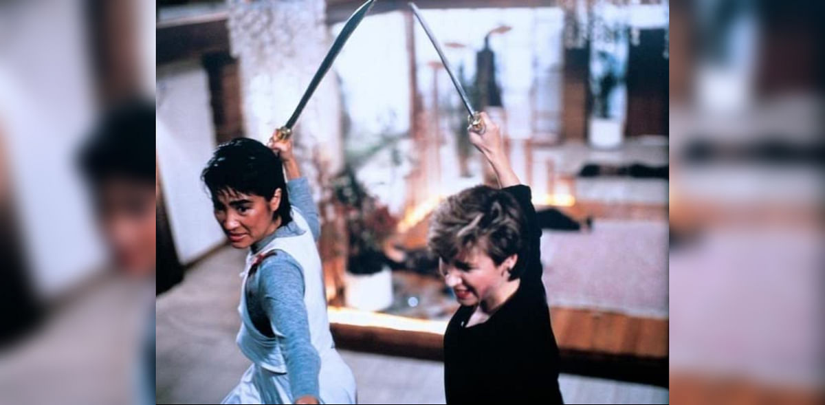'Yes, Madam!' (1985) | A Hong Kong action film directed by Corey Yuen and produced by Sammo Hung, which established Michelle Yeoh as an action star and launched the female cop subgenre. Cynthia Rothrock provides her able support in this flick. Credit: IMDb
