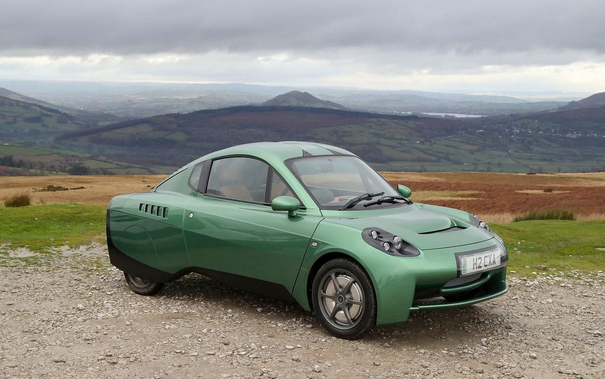 A Rasa hydrogen-powered car, manufactured by Riversimple, is pictured in Llandgynidr, near Brecon in Wales. Hydrogen-powered car manufacturer Riversimple is hoping to steal a march on competitors ahead of Britain's promised