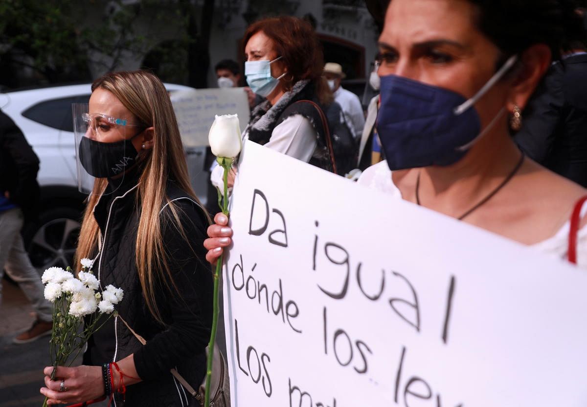 Friends and members of the French community living in Mexico take part in a march along the streets at the upscale neighbourhood of Polanco in protest after French businessman Baptiste Jacques Daniel Lormand was found murdered in Mexico City, Mexico. Credit: Reuters Photo