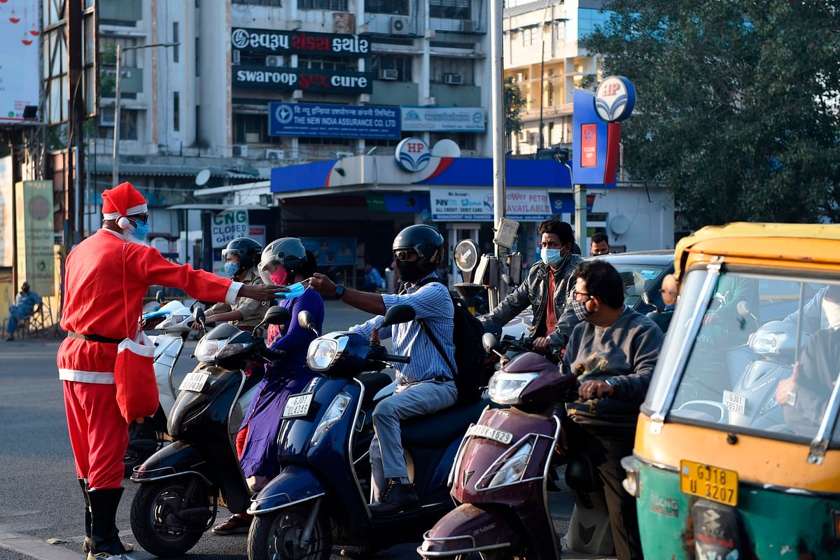 Ten months into the Covid-19 pandemic, India’s tally of total cases crossed the 1 crore-mark trailing behind the US, the only other country to have crossed that threshold. Credit: AFP