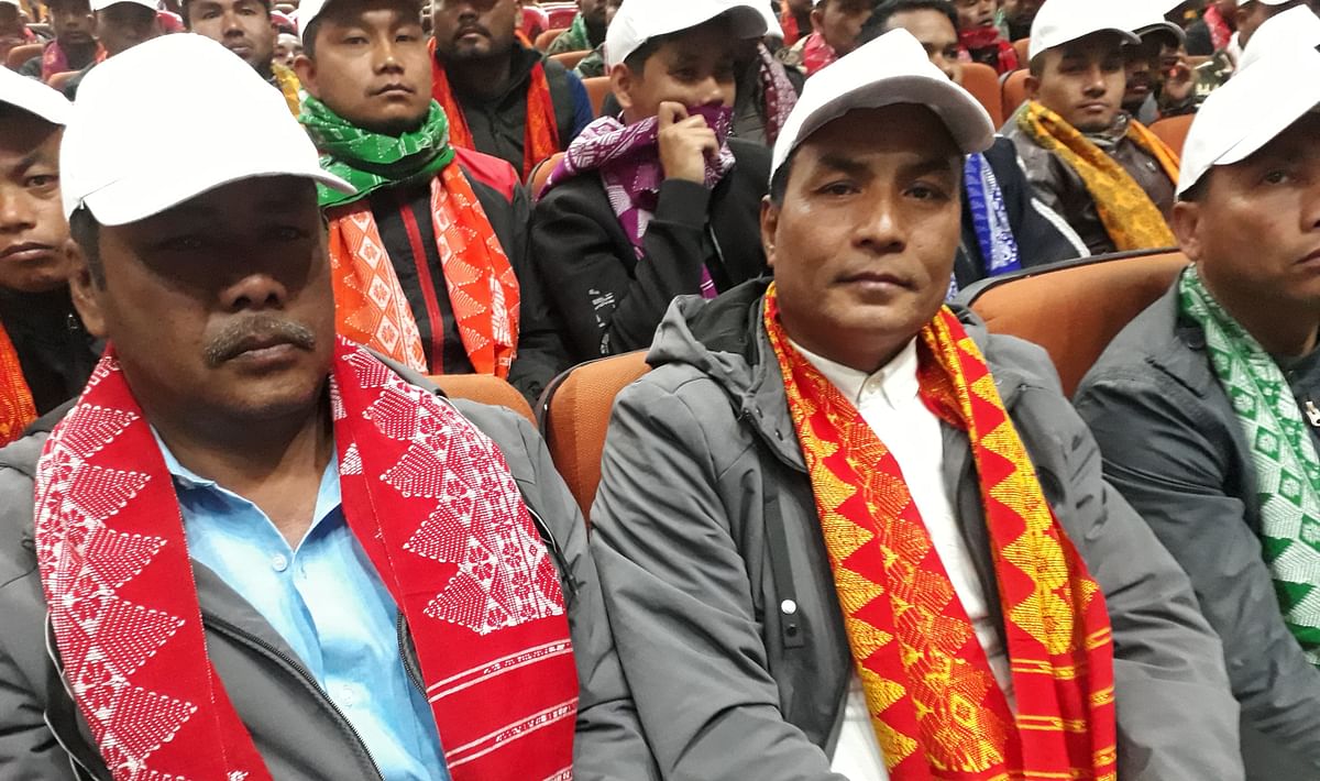 NDFB members, who laid down arms in Guwahati on January 30, 2020. (Photos by Sumir Karmakar, Guwahati)