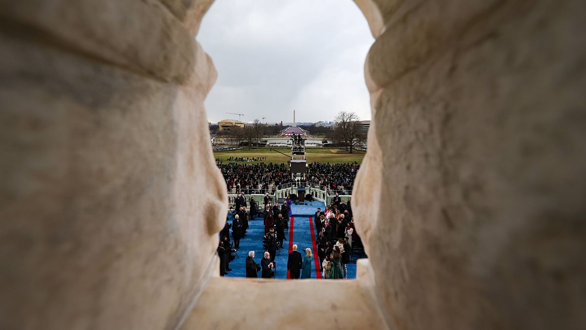 Joe Biden is sworn in as US President as his wife Dr. Jill Biden looks on during his inauguration on the West Front of the US Capitol on January 20, 2021 in Washington, DC. Credit: AFP Photo