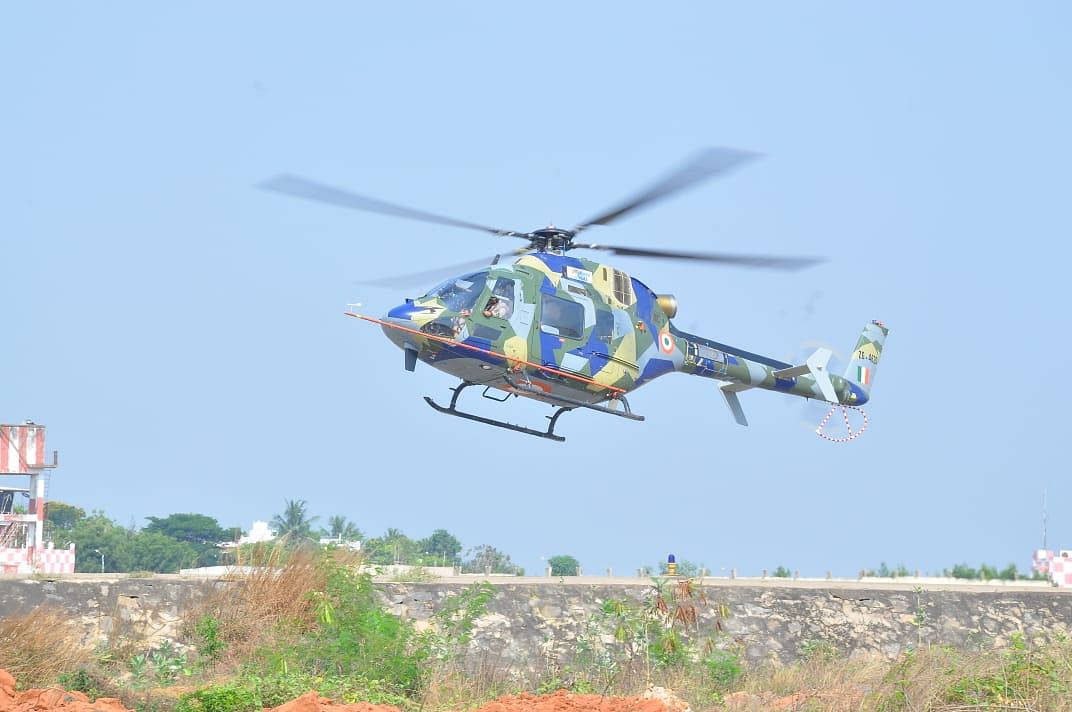Hindustan Aeronautics Limited will mount a special flying display of the company's indigenously developed aircraft at Aero India which it has titled the “Aatmanirbhar Formation Flight. Credit: DH Photo
