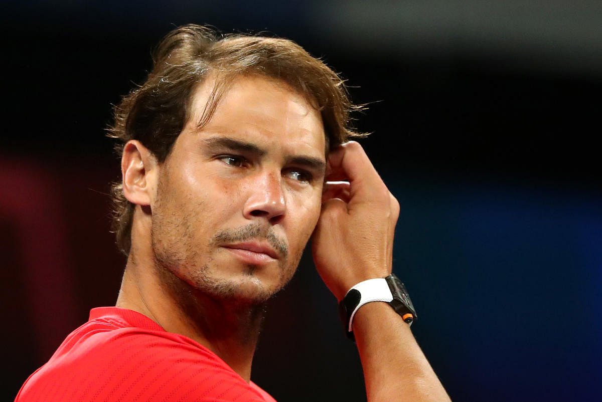 Victory this week would take Rafael Nadal, 34, past Federer on the men's all-time Grand Slam titles list, a task that has been eased by the Swiss's withdrawal through injury. Credit: Reuters photo.