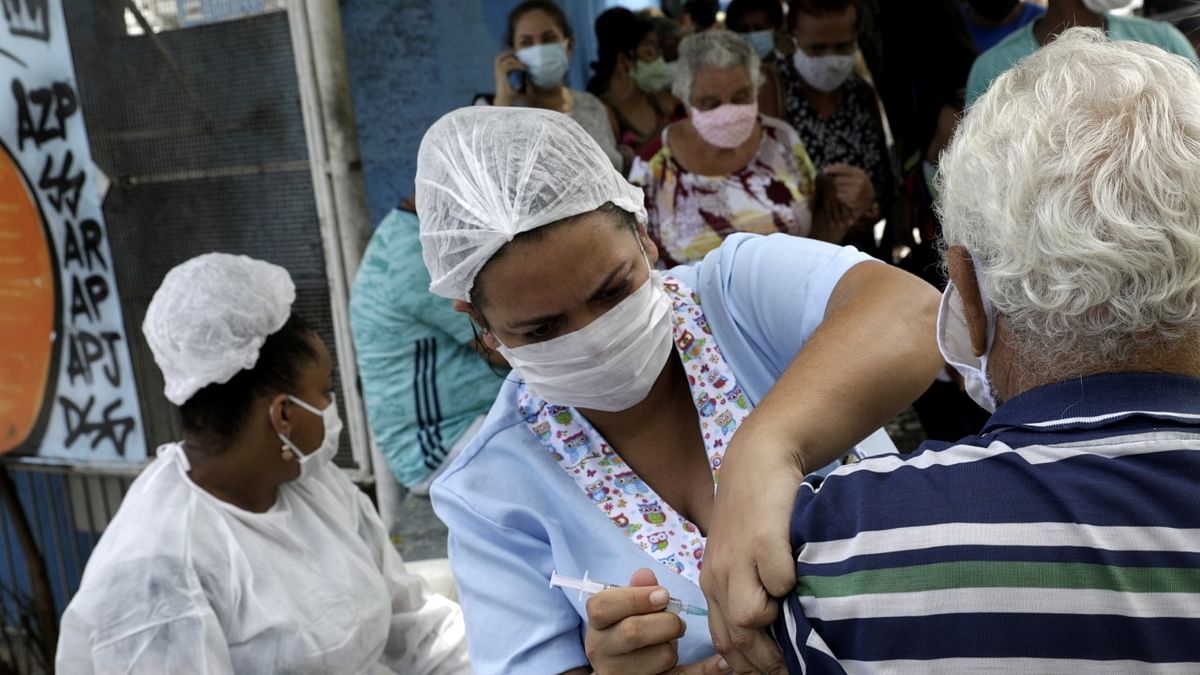 Brazil | Vaccines administered: 66,29,827 | Total cases as of February 24, 2021: 1,02,60,621 | Credit: Reuters Photo