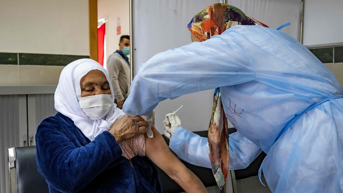 Morocco | Vaccines administered: 24,61,192 | Total cases as of February 24, 2021: 4,81,709 | Credit: AFP Photo