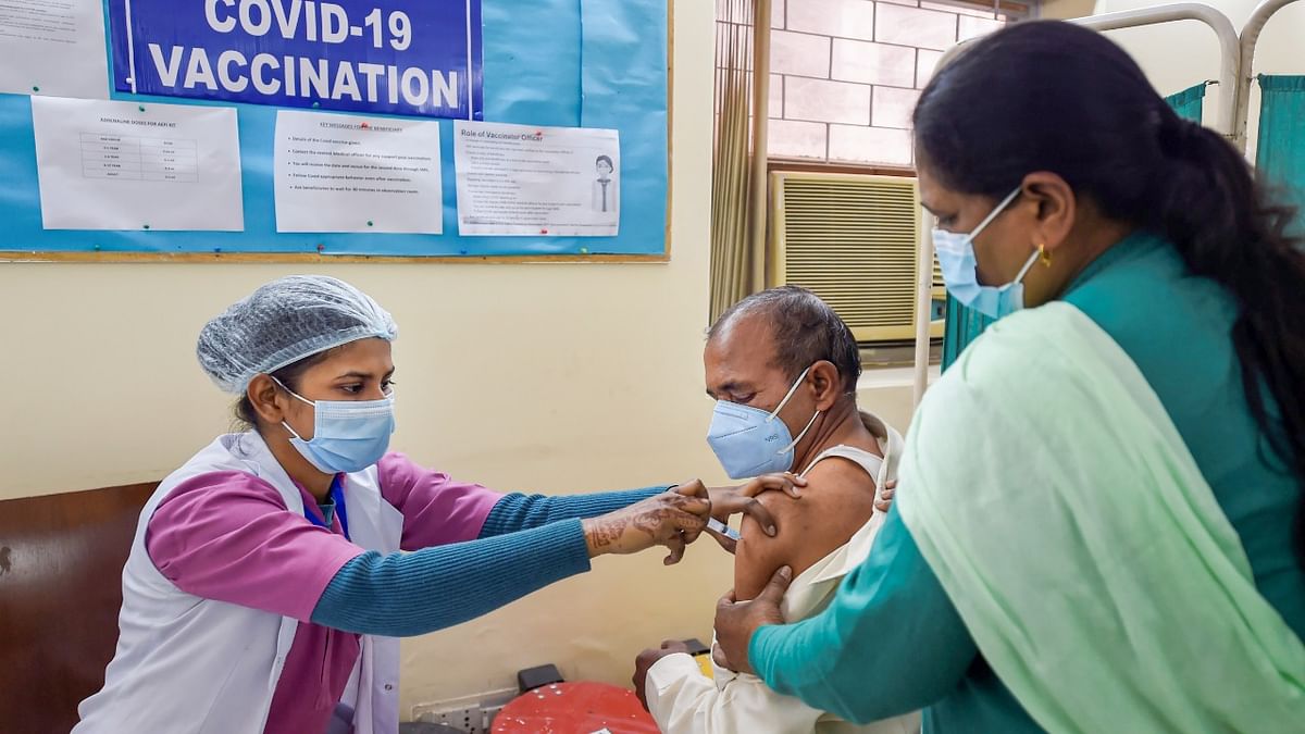 India | Vaccines administered: 1,10,85,173 | Total cases as of February 24, 2021: 1,10,30,176 | Credit: PTI Photo