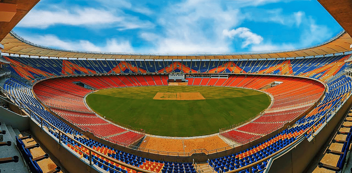 The structure can host more than 1.3 lakh spectators at a time. Credit: PTI Photo
