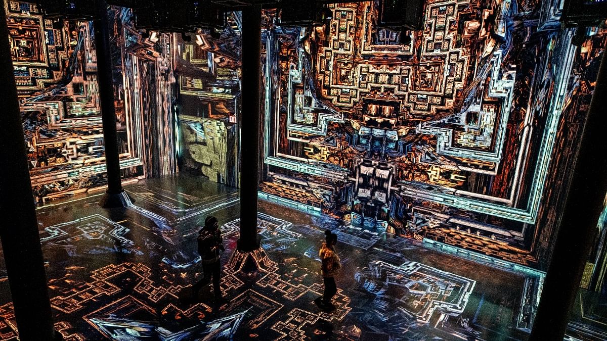 ARTECHOUSE kicks off its 2021 exhibition season with a collaboration with fractal artist Julius Horsthuis in New York City. Credit: AFP Photo