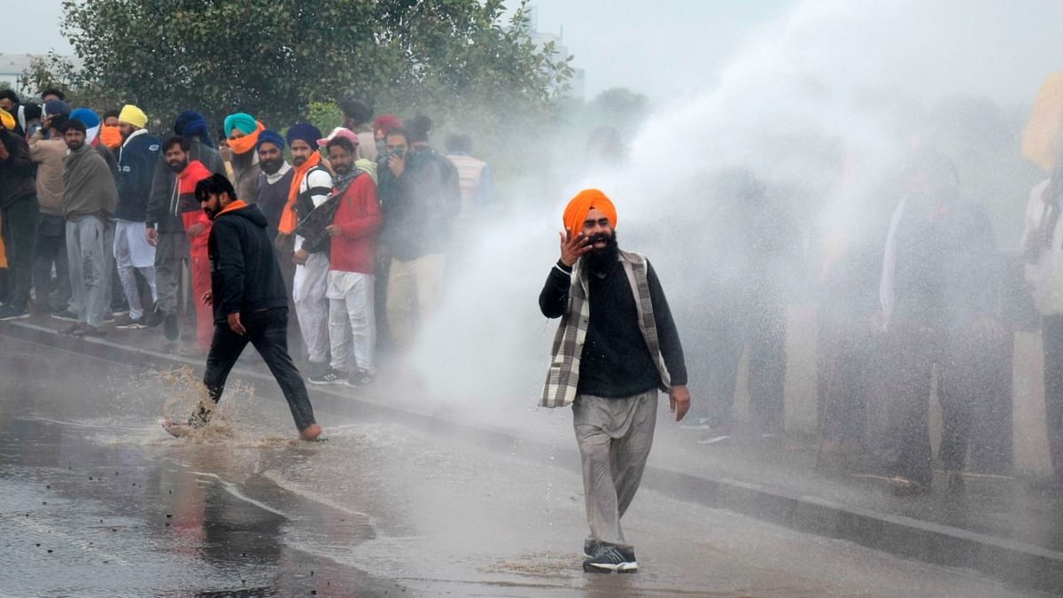 November 26 | Farmers were undeterred as they made their way from Haryana and Punjab to Delhi | Credit: AFP File Photo