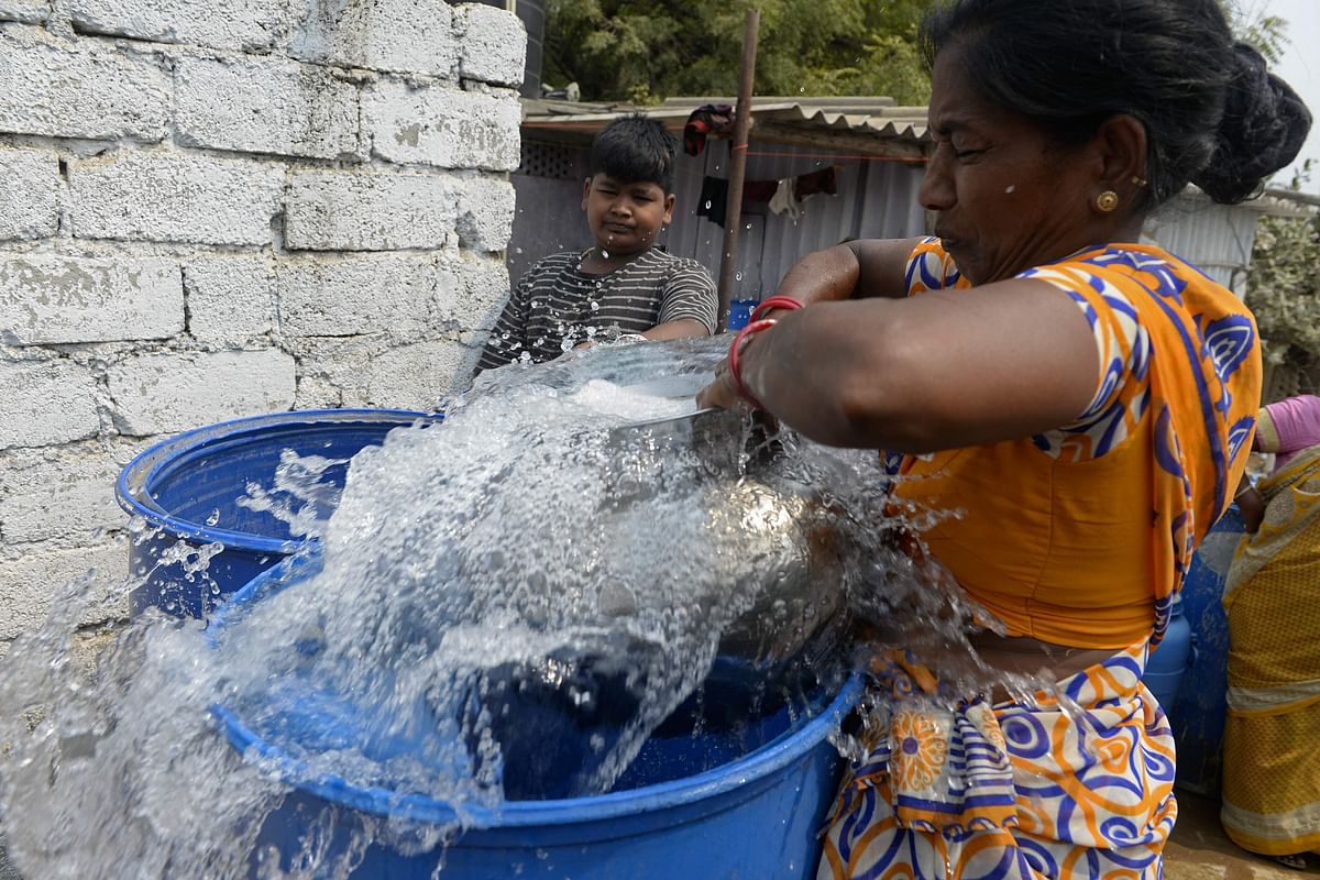 More than 200 crore people live in countries experiencing water stress, and an estimated 400 crore people live in areas that suffer from severe water scarcity for at least one month per year. Credit: AFP Photo