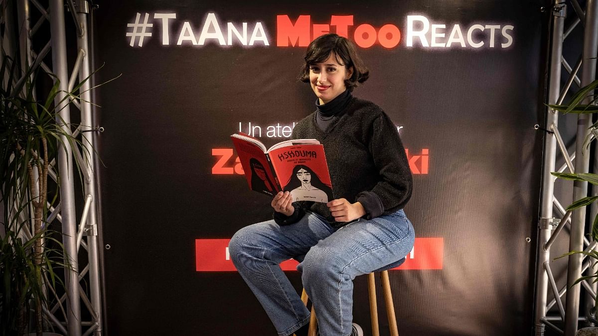 Around a dozen students and professionals have gathered for an art workshop with Fasiki, a 26-year-old pioneer in comics and illustration in the North African country, in response to a web series titled #TaAnaMeToo --