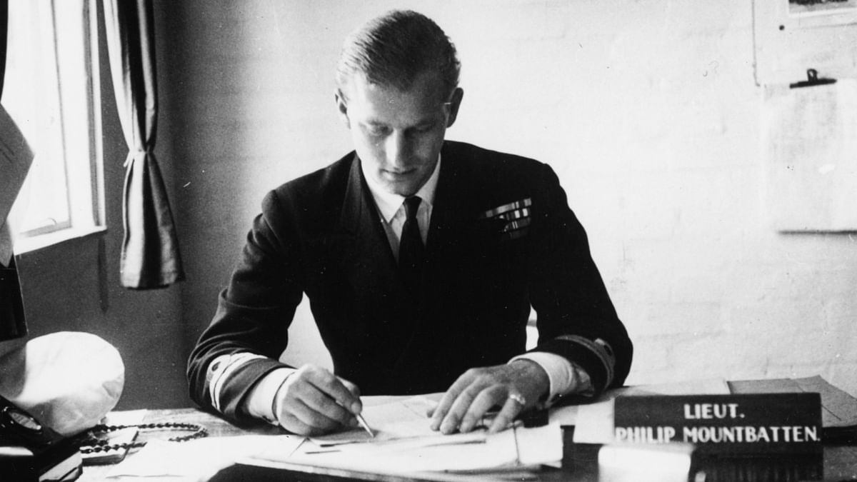Philip joined the Royal Naval College at Dartmouth as a cadet in 1939. He served in warships during World War II, was mentioned in dispatches, took part in the Allied landings in Sicily and was in Tokyo Bay when Japan surrendered in 1945. Credit: Getty Images