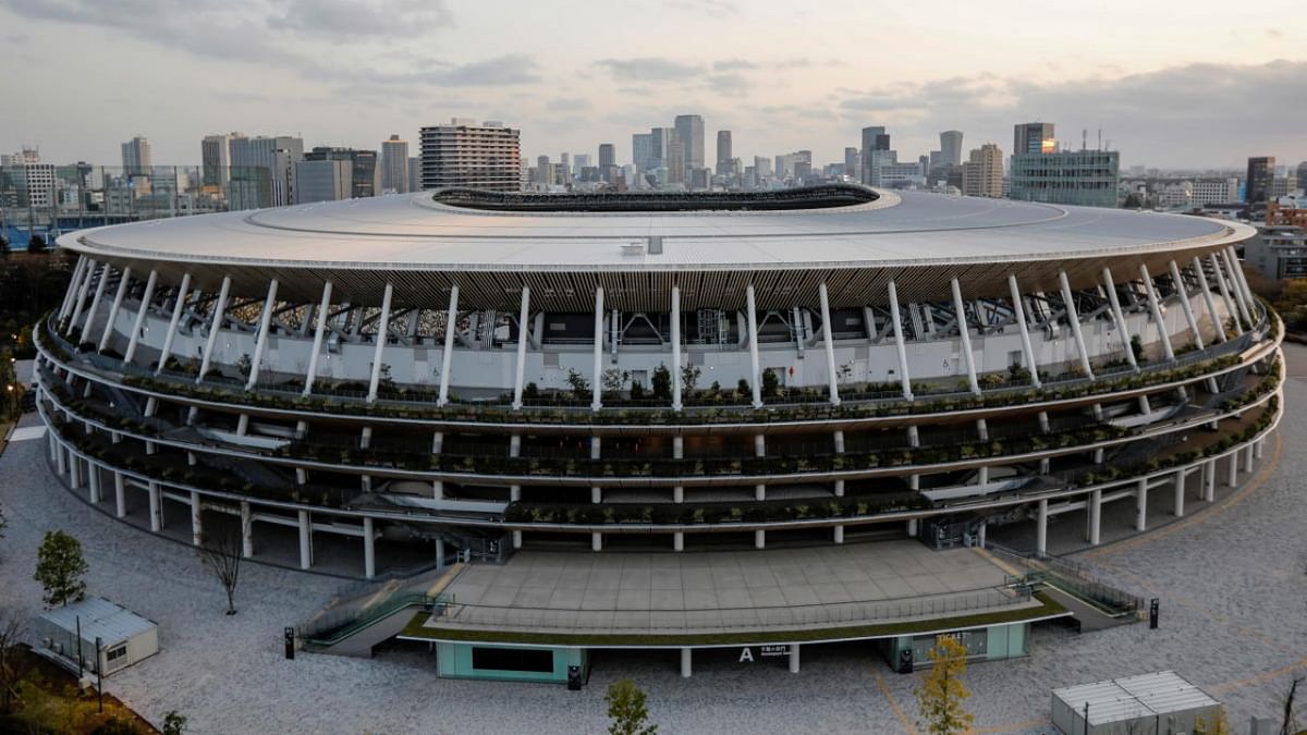 The National Stadium, the main stadium of Tokyo 2020 Olympics and Paralympics, is pictured in Tokyo, Japan. Credit: Reuters photo