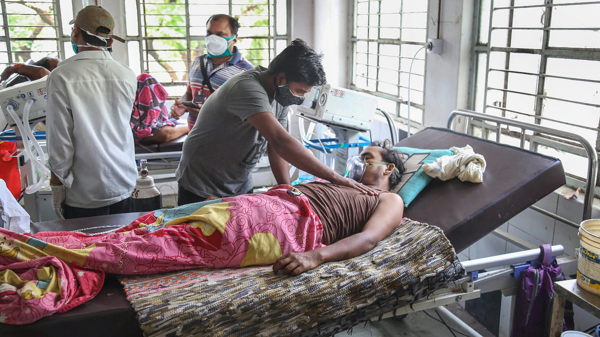 22 patients at Nashik's Dr Zakir Hussain Hospital died due to low oxygen supply following leakage in a tank. Over 150 patients were undergoing treatment in oxygen and ventilator beds at the hospital. Credit: PTI Photo