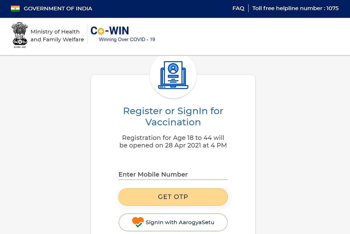 Step 1 | On the Co-WIN website (cowin.gov.in), choose the